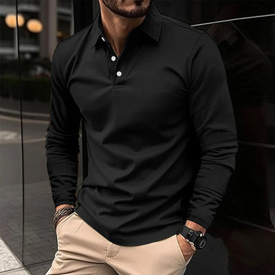 Mateusz – Casualna koszulka polo z długim rękawem